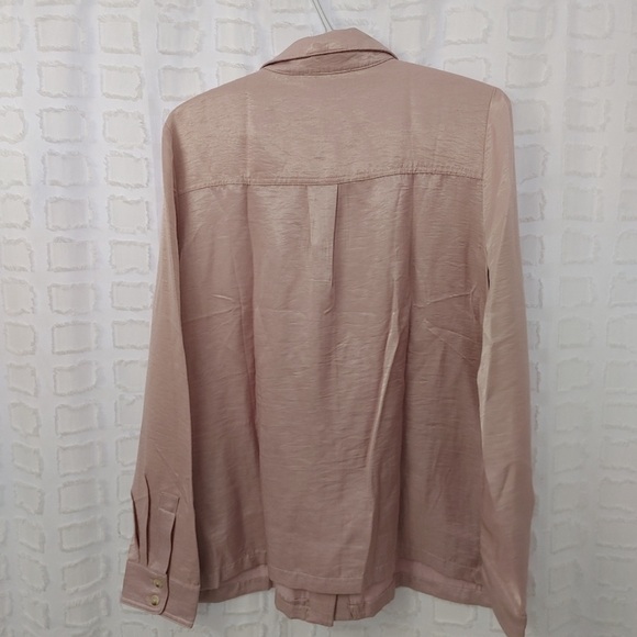 🆕 Anthropologie Current Air shimmer jacket  M - Picture 2 of 3